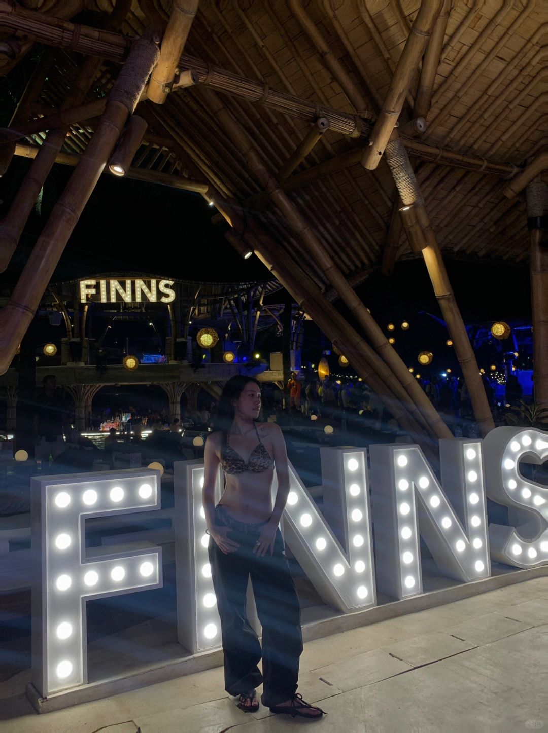 Bali-Finns beach club, a Bali themed bar with a huge swimming pool, requires reservation