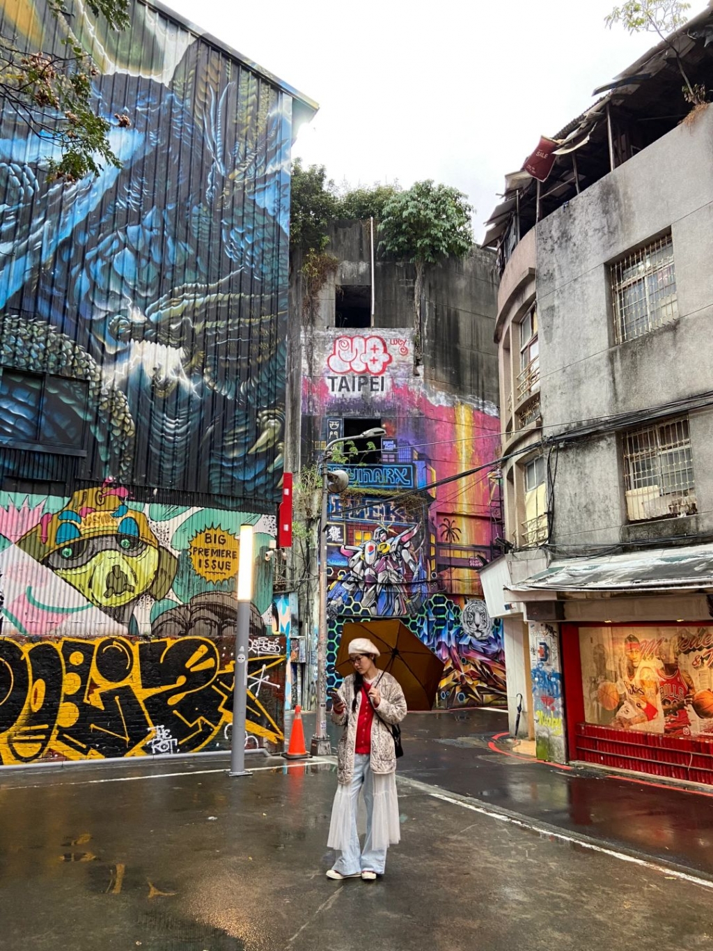 Taiwan-The graffiti wall in Ximending, Taiwan, a place where traveling makes people beautiful