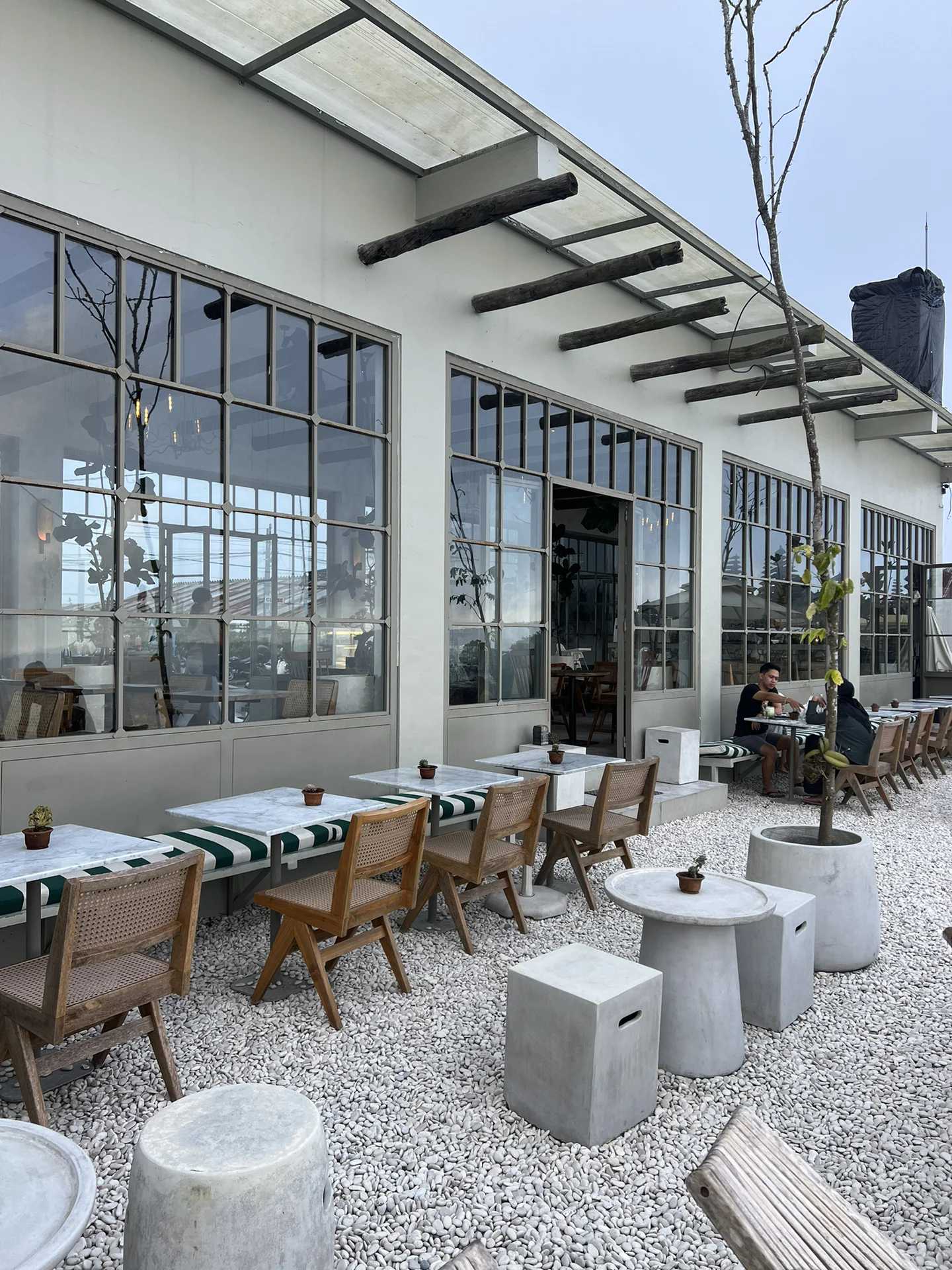 Bali-Ritatkala and Attalas cafes in Batur Mountain,? Bali, facing Batur Mountain