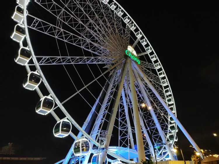 Bangkok-Asiatique Sky, Bangkok Ferris Wheel Night Market, Chao Phraya River so beautiful at night
