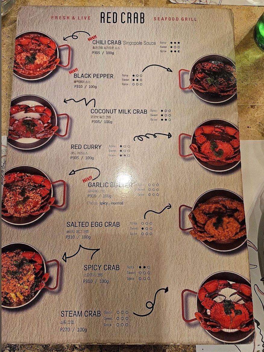 Cebu-Cebu gourmet Red Crab Restaurant,⭐ recommended garlic spicy crab and butter prawns