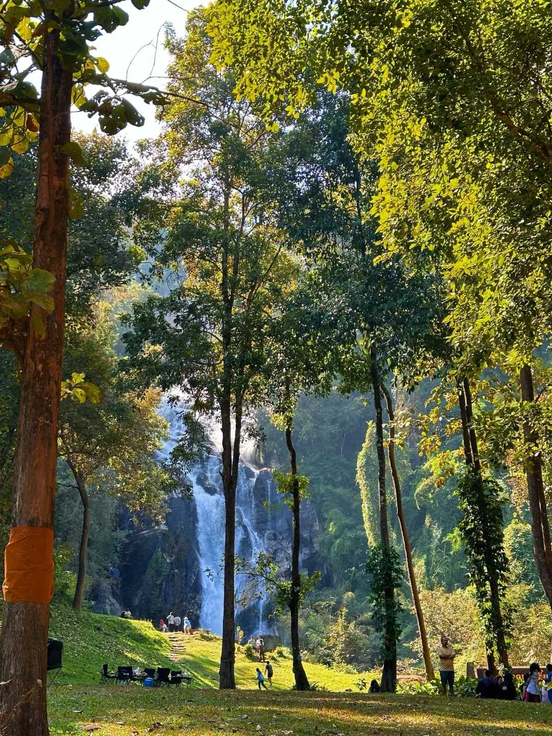 Chiang Mai-Mae Tia Waterfall in Chiang Mai National Park,?️ where many locals camp and picnic