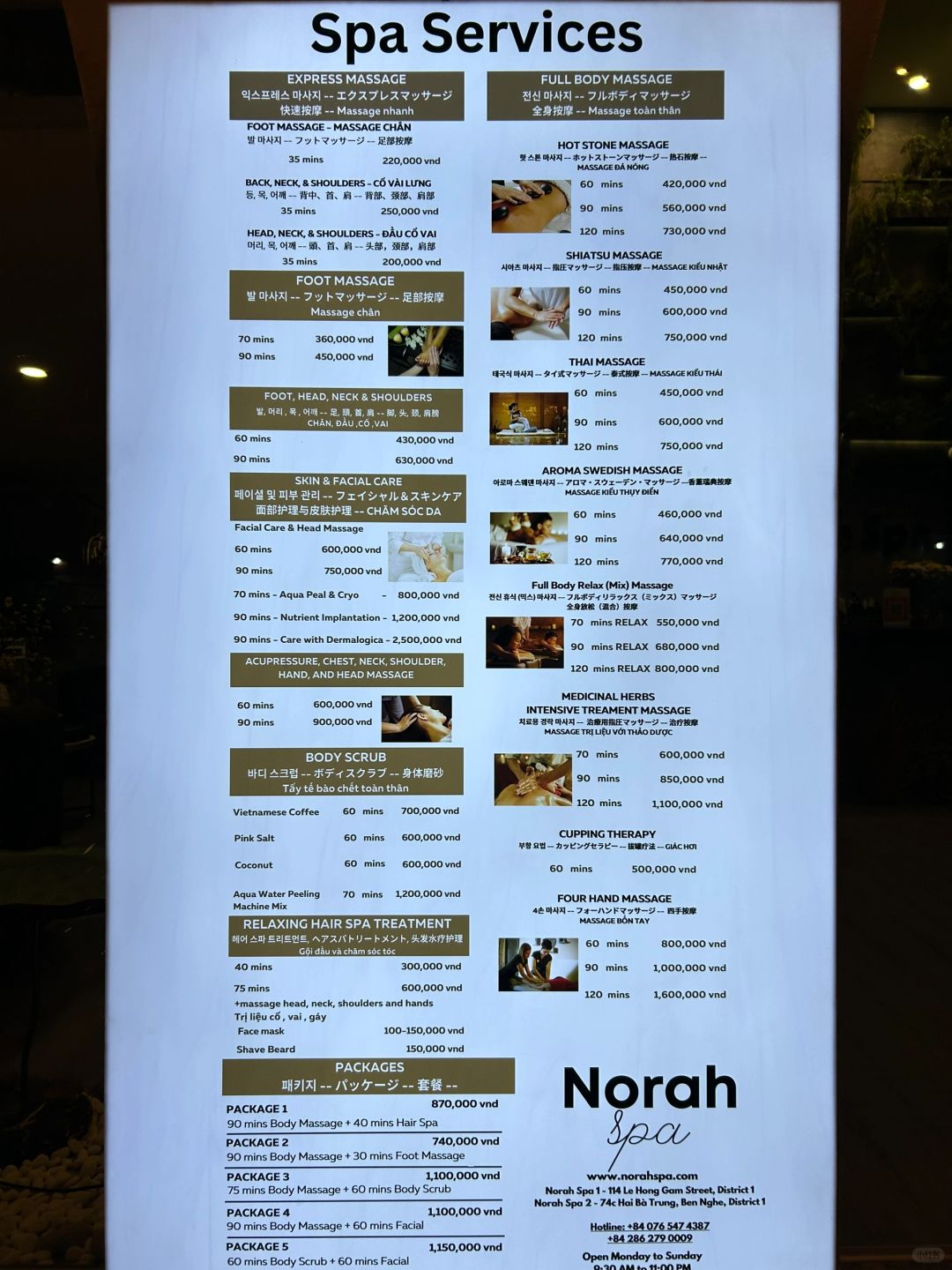 Ho Chi Minh-Experience Vietnamese style full body massage at Norah spa near Ho Chi Minh Opera House