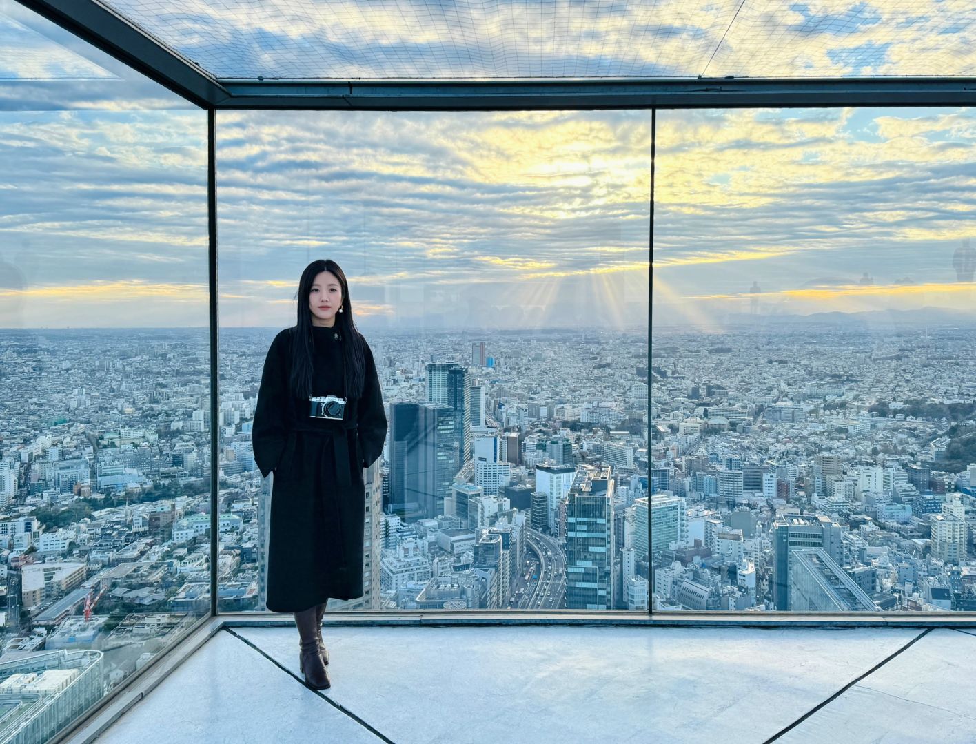 Tokyo-Comparison of night views of Tokyo, Japan.? Azabudai Hills VS Shibuya Sky