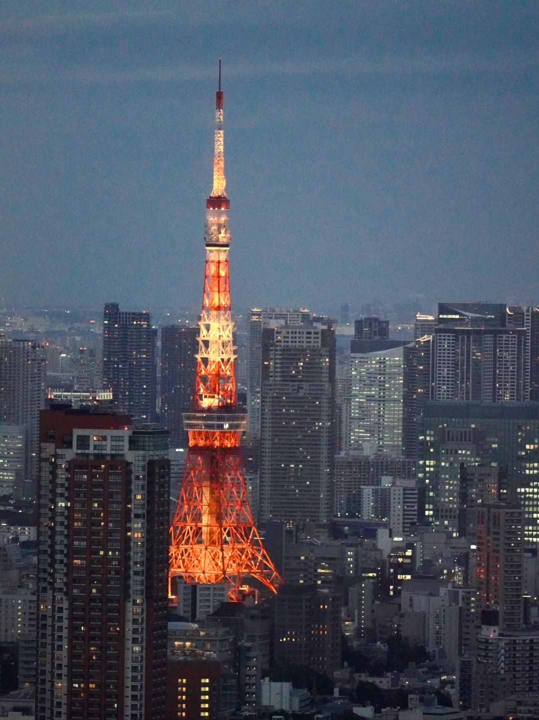 Tokyo-Comparison of night views of Tokyo, Japan.? Azabudai Hills VS Shibuya Sky