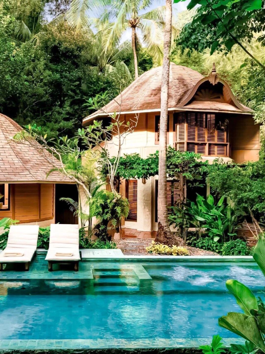 Krabi-Rayavadee Resort Hotel in Krabi, Thailand, has many birds and animals and 4 restaurants