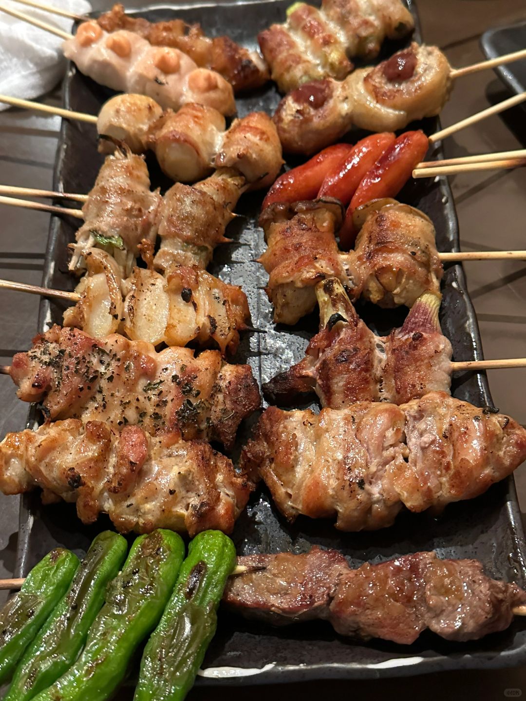 Okinawa-Kushibozu Yakitori Restaurant, ⛱️recommended plum chicken breast and beef skewers