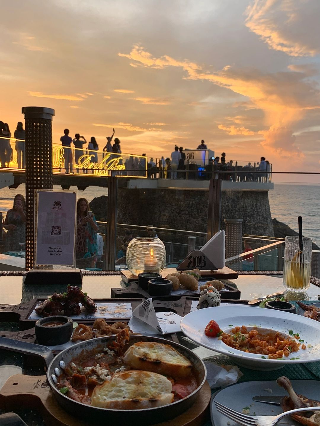 Bali-Rock Bar Cliff Sunset Restaurant in Bali, Indonesia, stay Ayana Hotel, with free shuttle bus