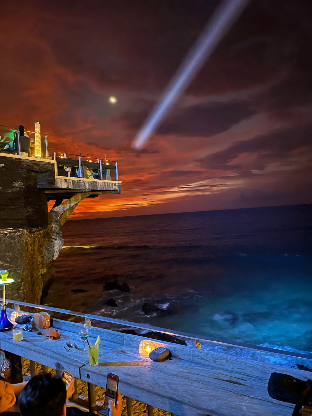 Bali-Rock Bar Cliff Sunset Restaurant in Bali, Indonesia, stay Ayana Hotel, with free shuttle bus