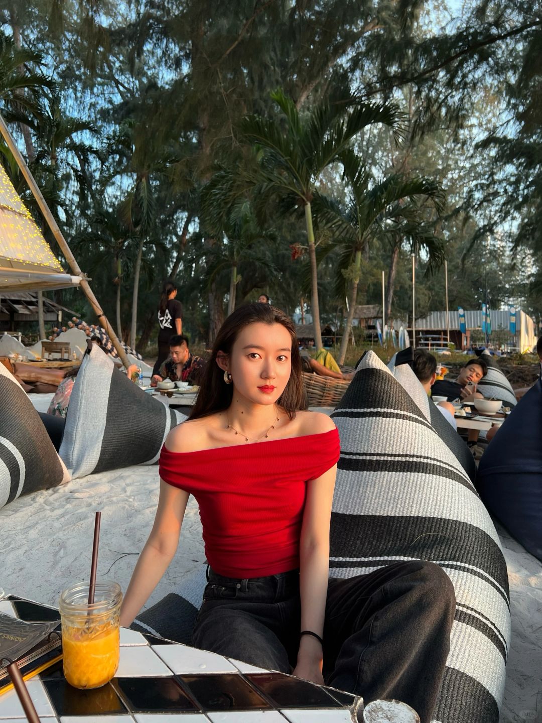 Pattaya-Cave Beach Club, the most beautiful sunset restaurant in Jomtien Beach, Pattaya, Thailand