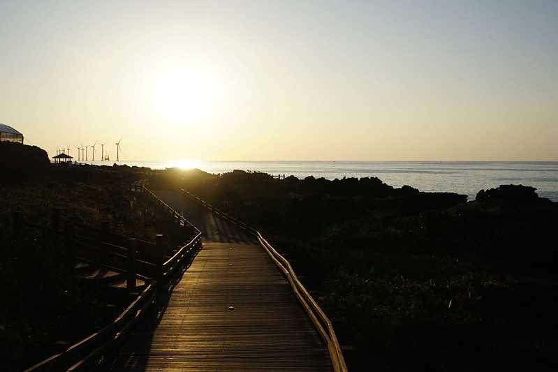 Busan/Jeju-Watching the sunset at the cactus community in Wolryeong-ri, Jeju Island, South Korea