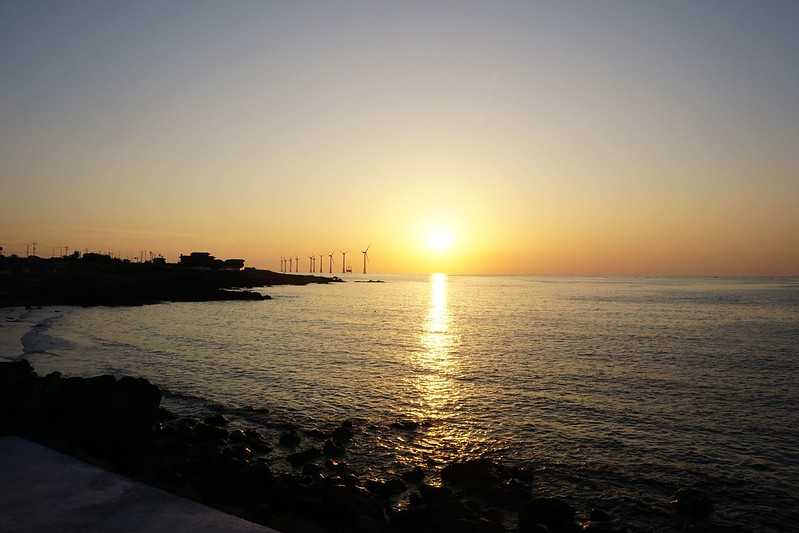 Busan/Jeju-Watching the sunset at the cactus community in Wolryeong-ri, Jeju Island, South Korea