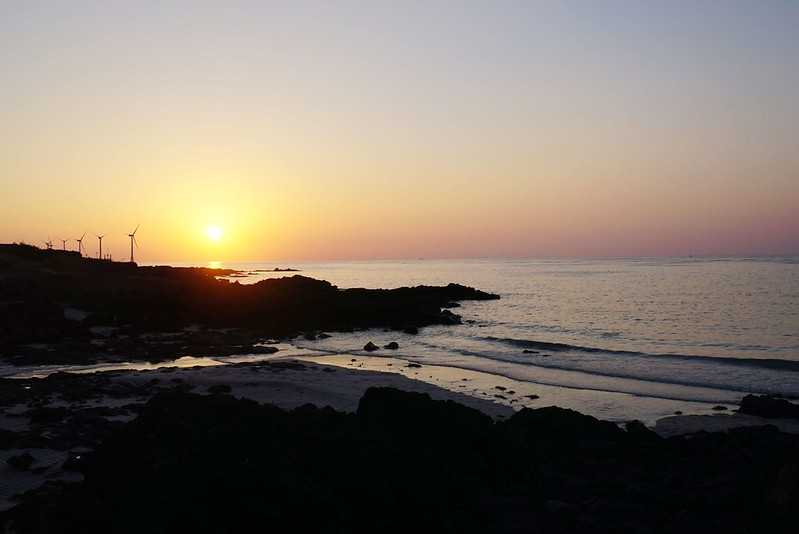 Busan/Jeju-Watching the sunset at the cactus community in Wolryeong-ri, Jeju Island, South Korea