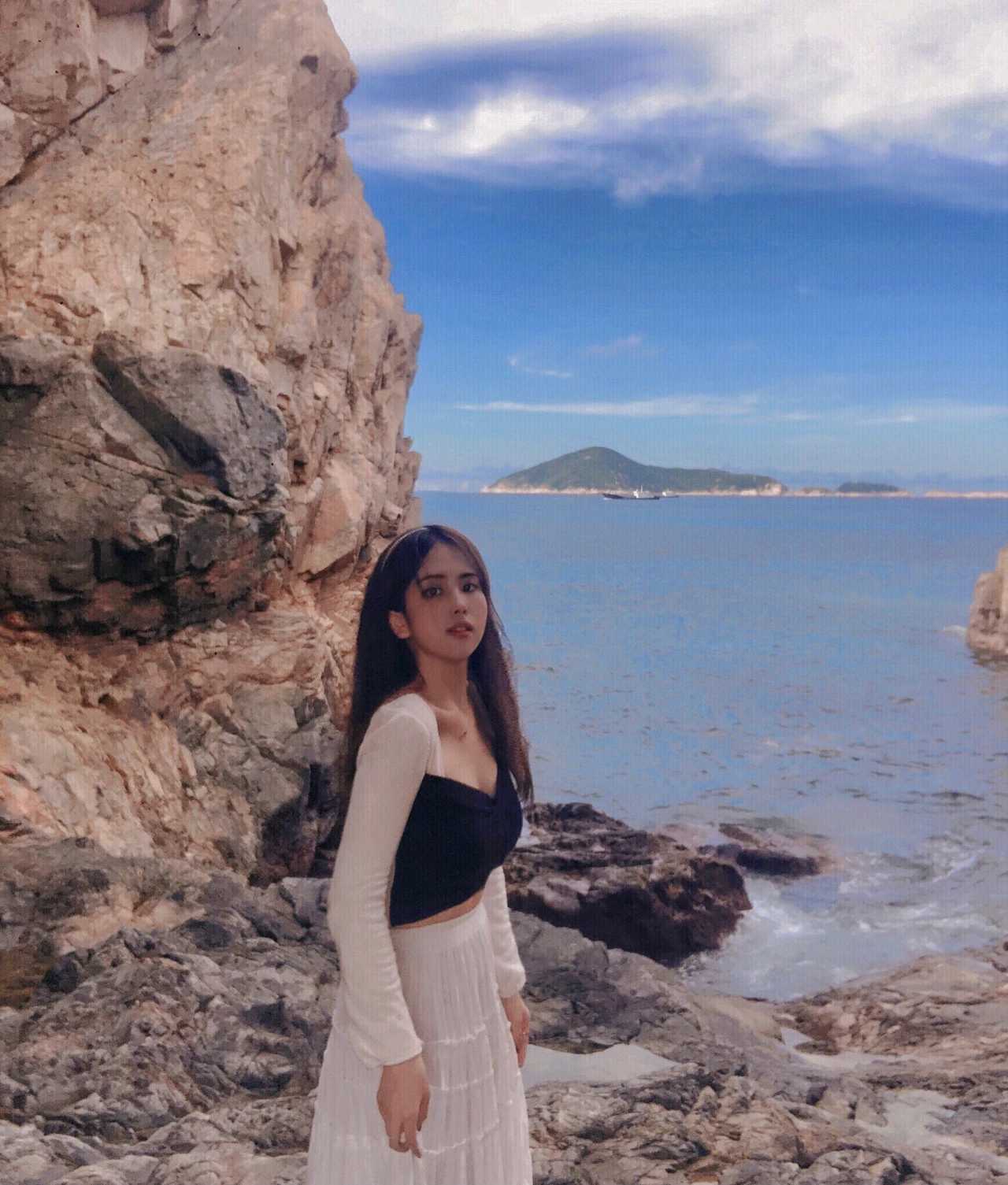 Hong kong-The beautiful coastline of Crab Cave in Shek O, Hong Kong, and the cape at the southern end of the sea