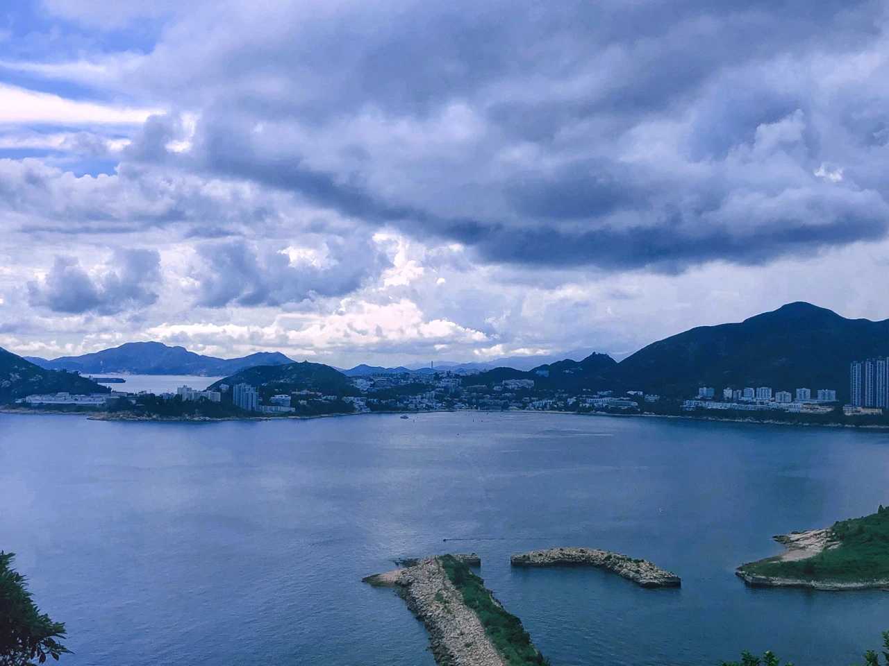 Hong kong-The beautiful coastline of Crab Cave in Shek O, Hong Kong, and the cape at the southern end of the sea