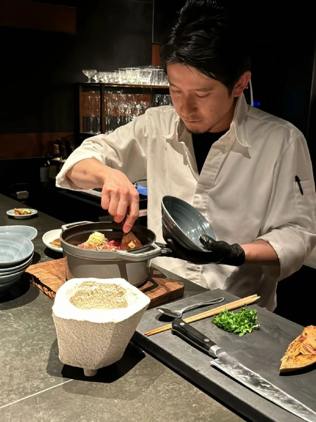 Tokyo-Tokyo, Japan, Azabu Juban Wagyu omakase cuisine, very ceremonial, every dish is delicious