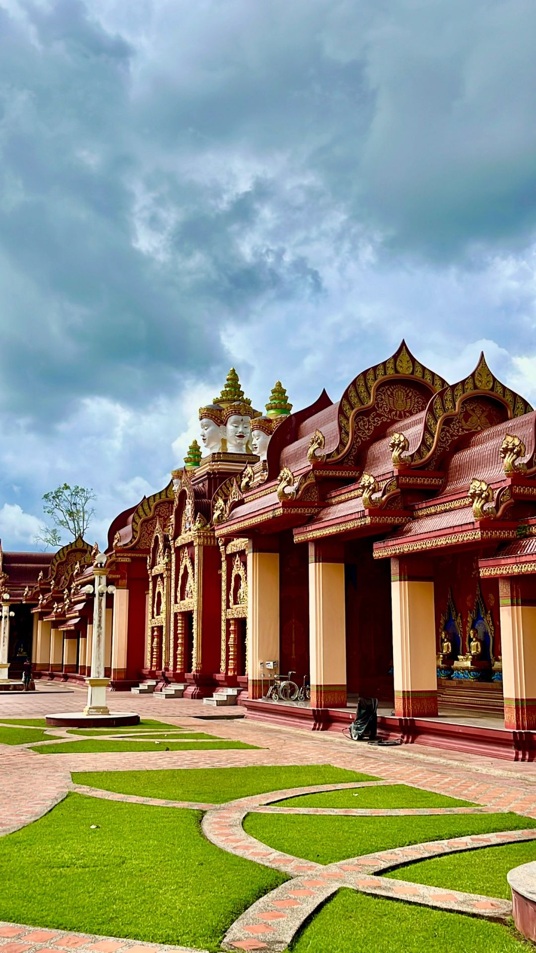 Krabi-Wat Mahathat Wachiramongkol, Krabi, Thailand, with its gleaming golden pagoda