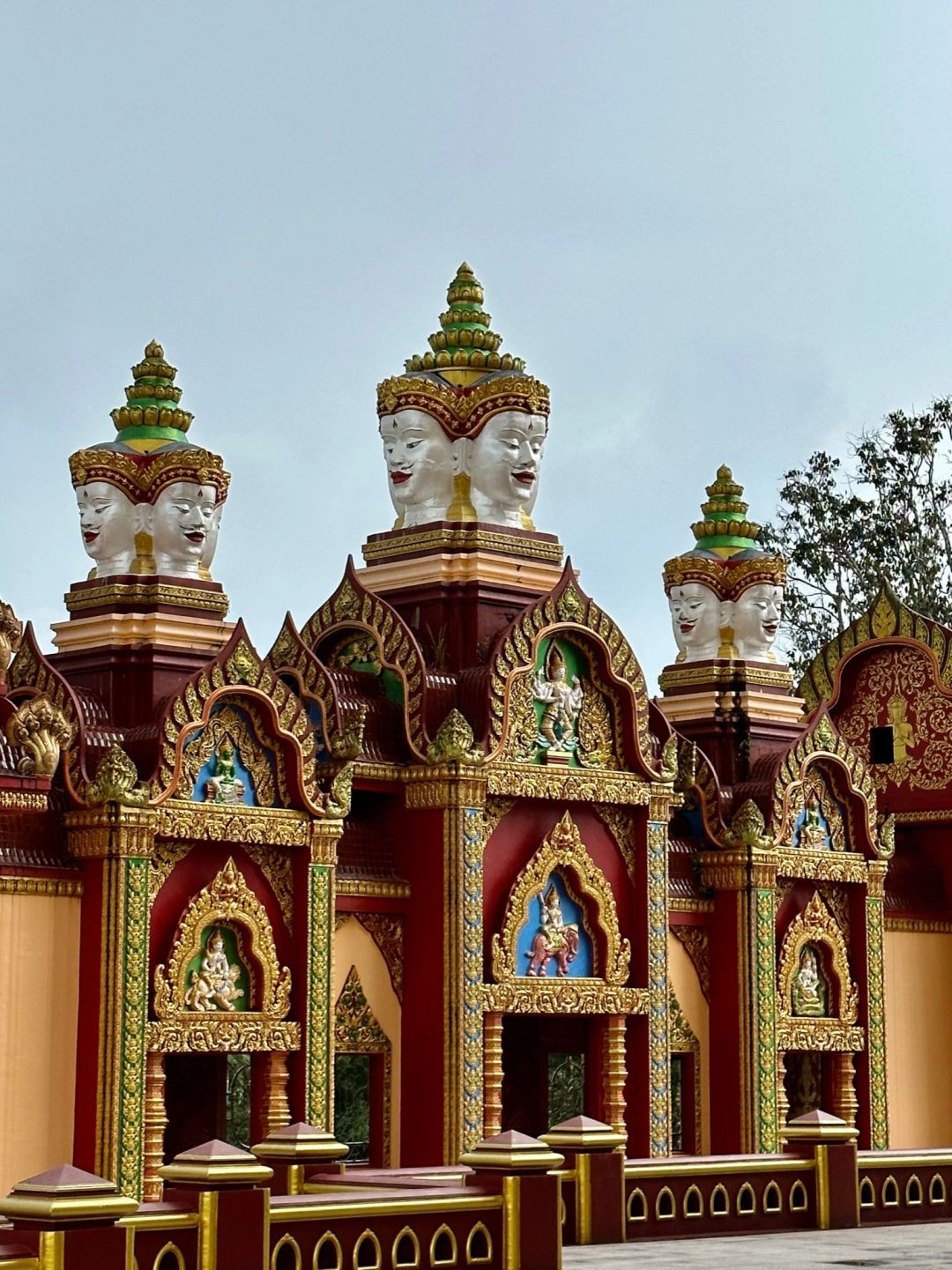 Krabi-Wat Mahathat Wachiramongkol, Krabi, Thailand, with its gleaming golden pagoda