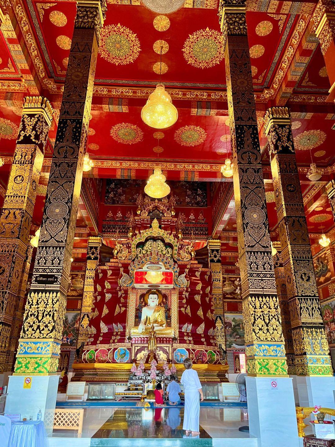 Krabi-Wat Mahathat Wachiramongkol, Krabi, Thailand, with its gleaming golden pagoda