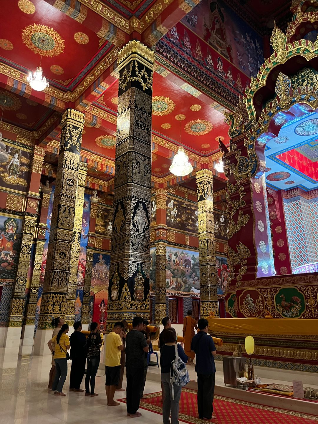 Krabi-Wat Mahathat Wachiramongkol, Krabi, Thailand, with its gleaming golden pagoda