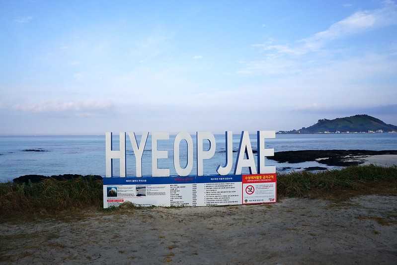 Busan/Jeju-Jeju Island, early morning walk along the Jejae Beach and the Wolryeong-ri Cactus Trail