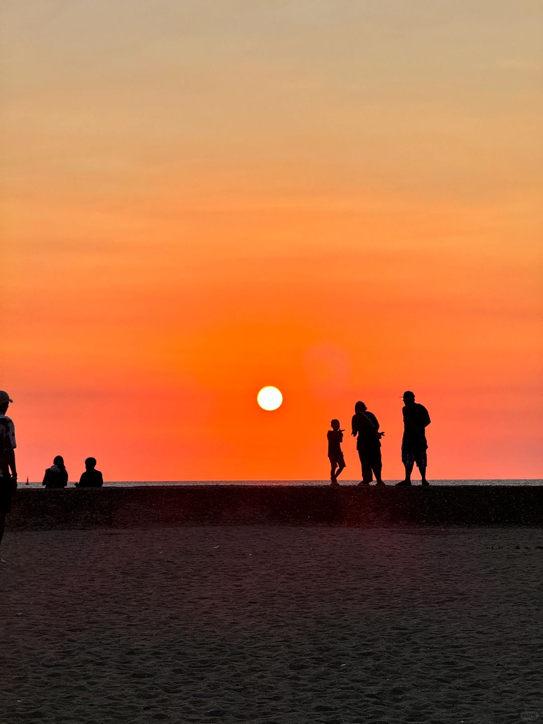Pattaya-A person watching the beautiful sea sunset in Pattaya, impressionistic romance