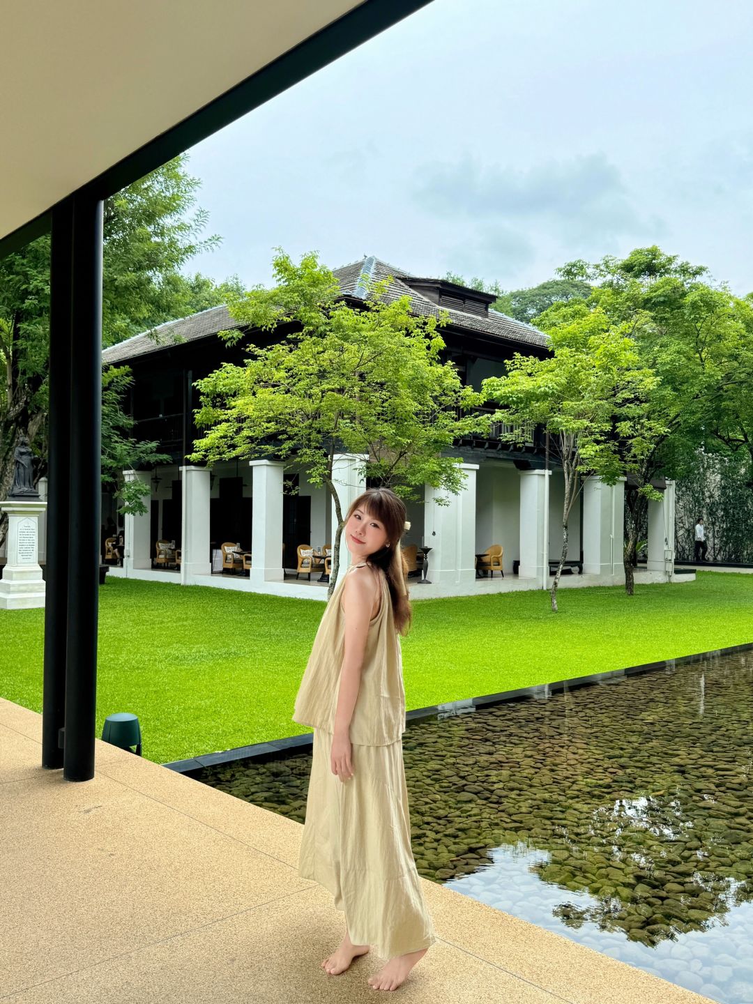 Chiang Mai-Anantara Chiang Mai Hotel Resort, designed by Kerry Hill, sunbathing and reading by the pool