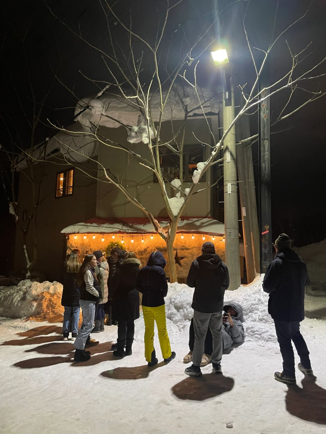 Sapporo/Hokkaido-NISEKO BAR in Niseko, Hokkaido, drinking in a dark cabin and watching the snow outside