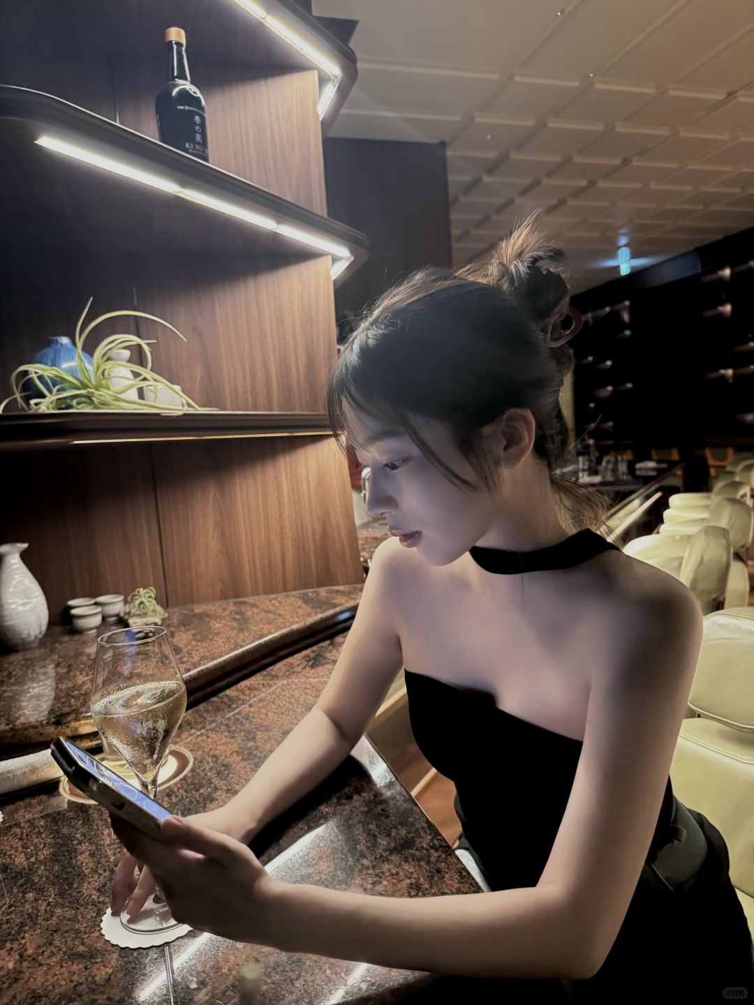 Osaka-Namba Parks CENTARA GRAND 33rd floor sky restaurant bar, ?900 yen champagne tasting