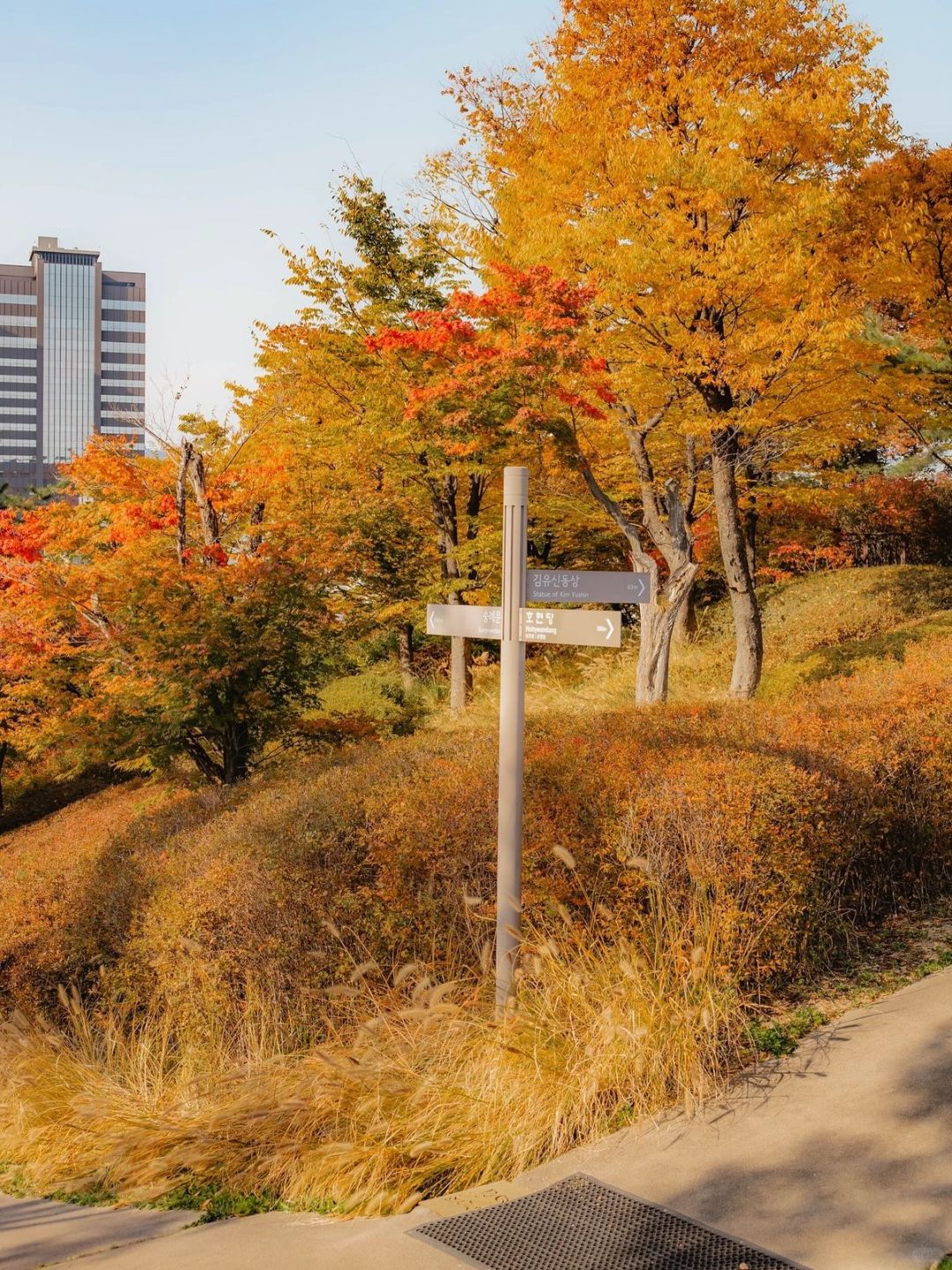 Seoul-Seoul Namsan Park Baekbeom Square, ?enjoy the most beautiful autumn in Korea