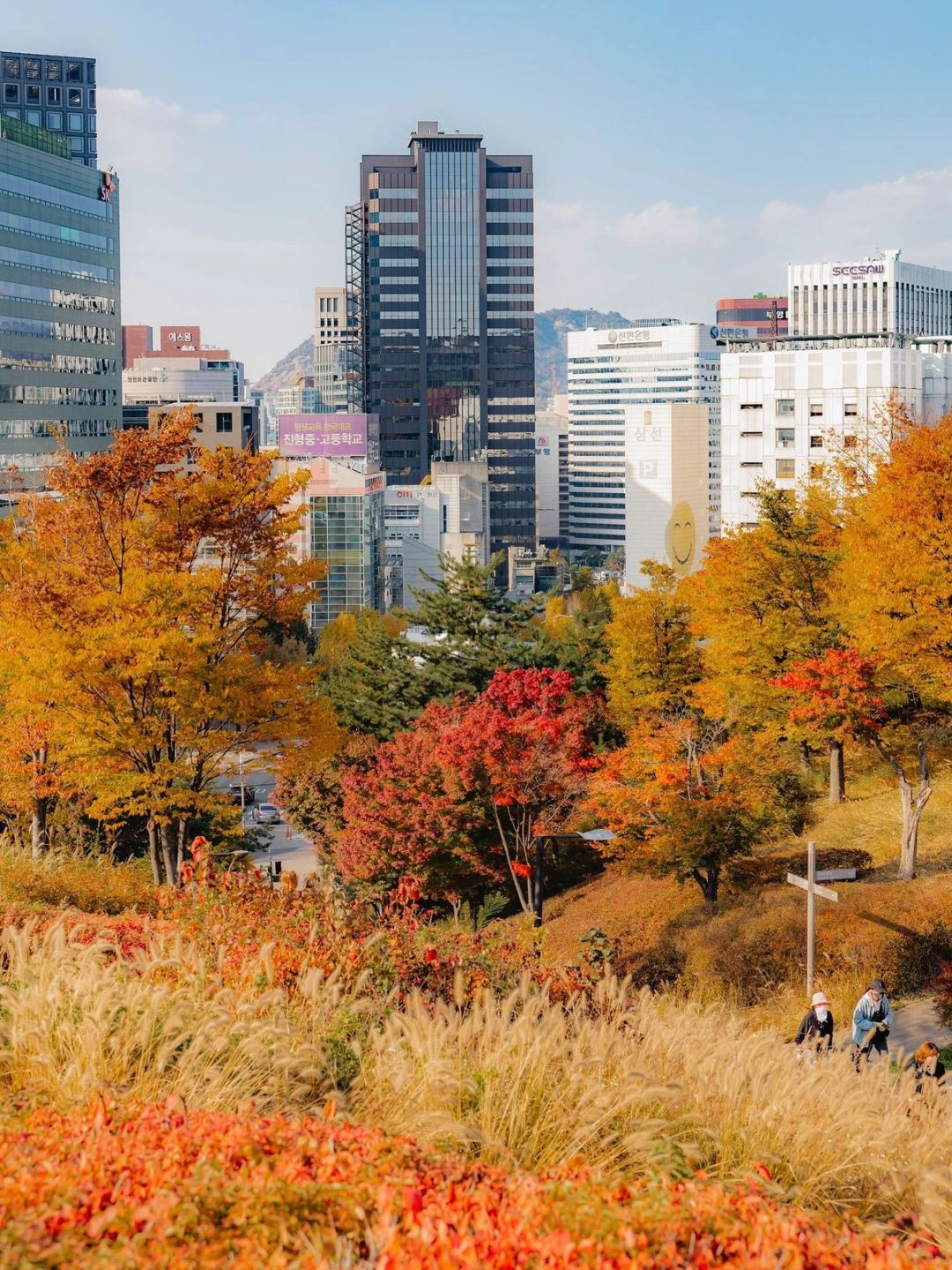 Seoul-Seoul Namsan Park Baekbeom Square, ?enjoy the most beautiful autumn in Korea