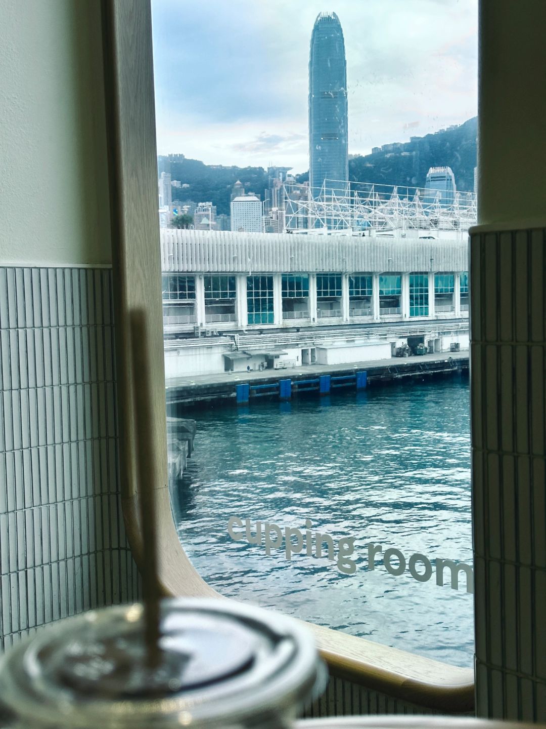 Hong kong-Cupping Room Coffee Roasters in Harbour City, ?Hong Kong, enjoy the sea and sunset