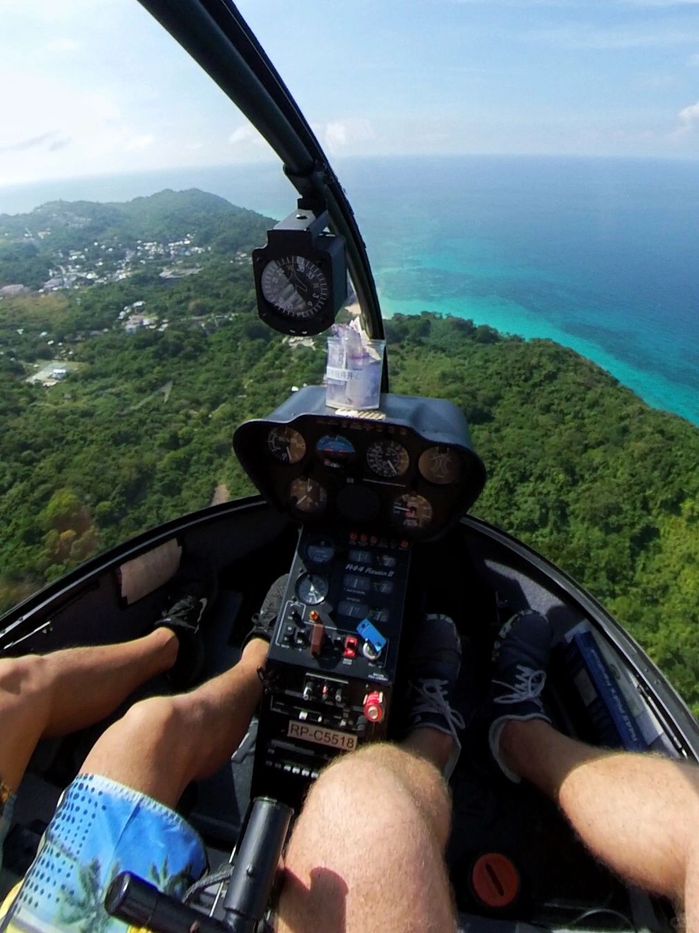 Boracay-Boracay helicopter tour around the island, ?review the white sand beach and blue water