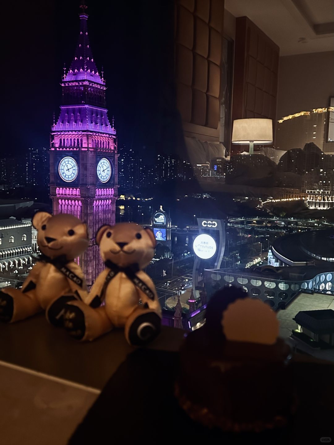 Macao-Stayed in a room with a view of the tower at Conrad Macau.? Free birthday cake