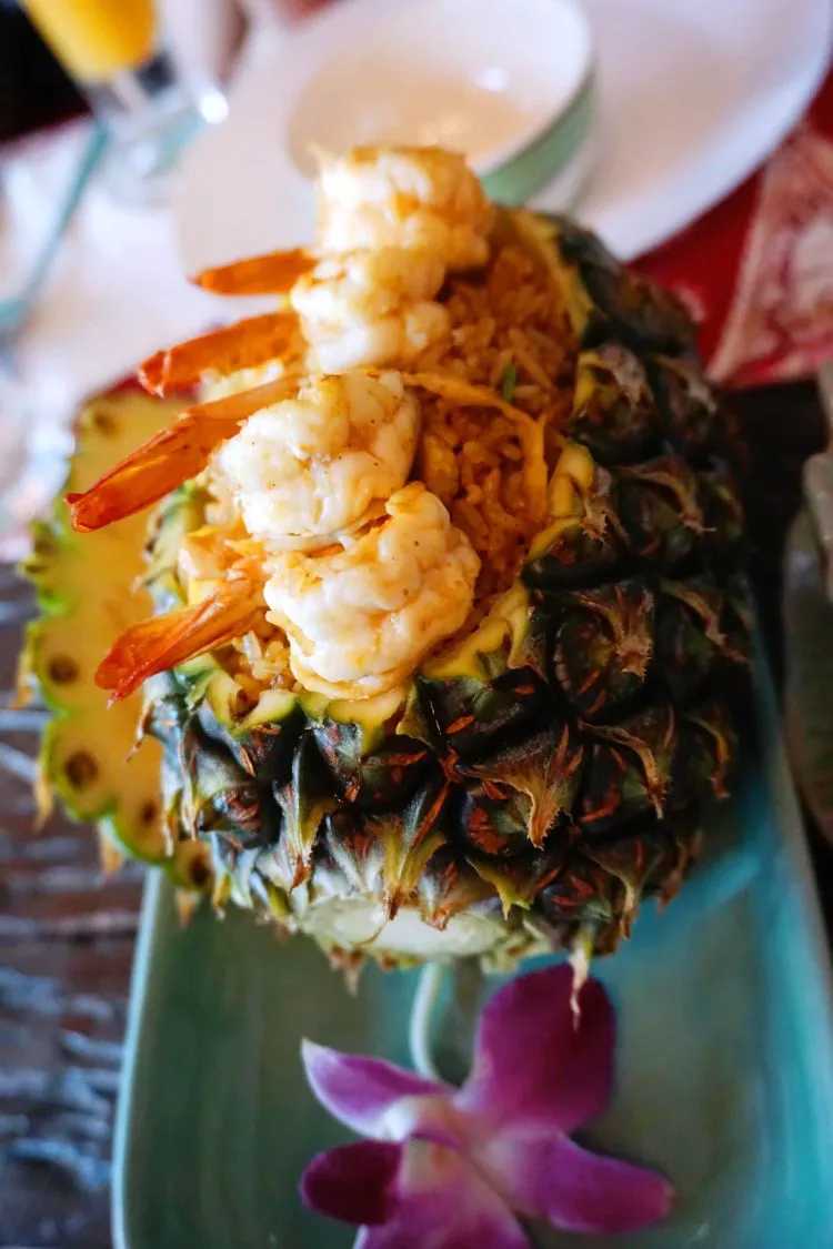 Krabi-Krabi · Gecko cabane Restaurant, ?recommended mango smoothie and pineapple rice