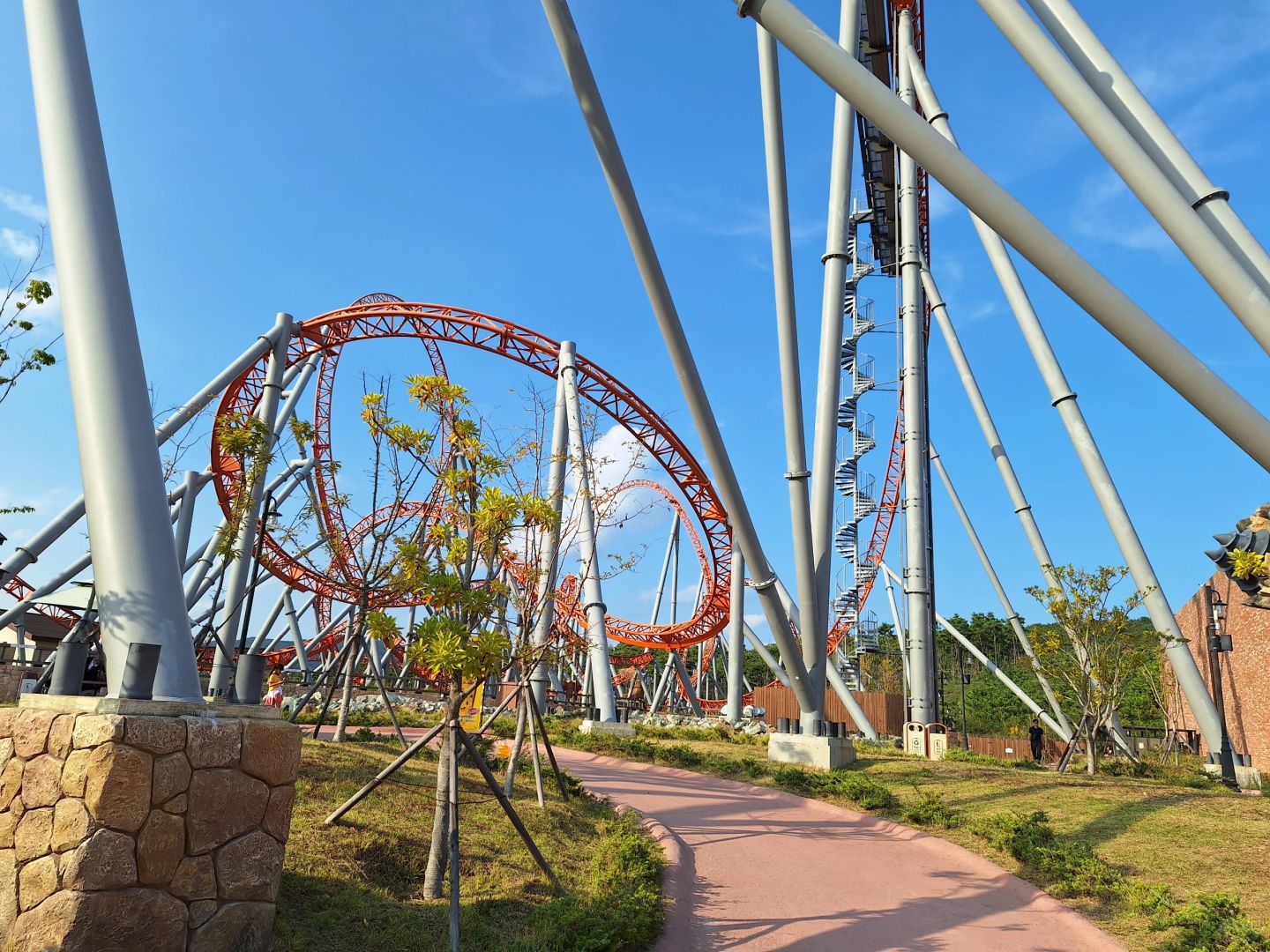 Busan/Jeju-Busan Lotte World Main Amusement Park, ?featuring carousel and roller coaster rides