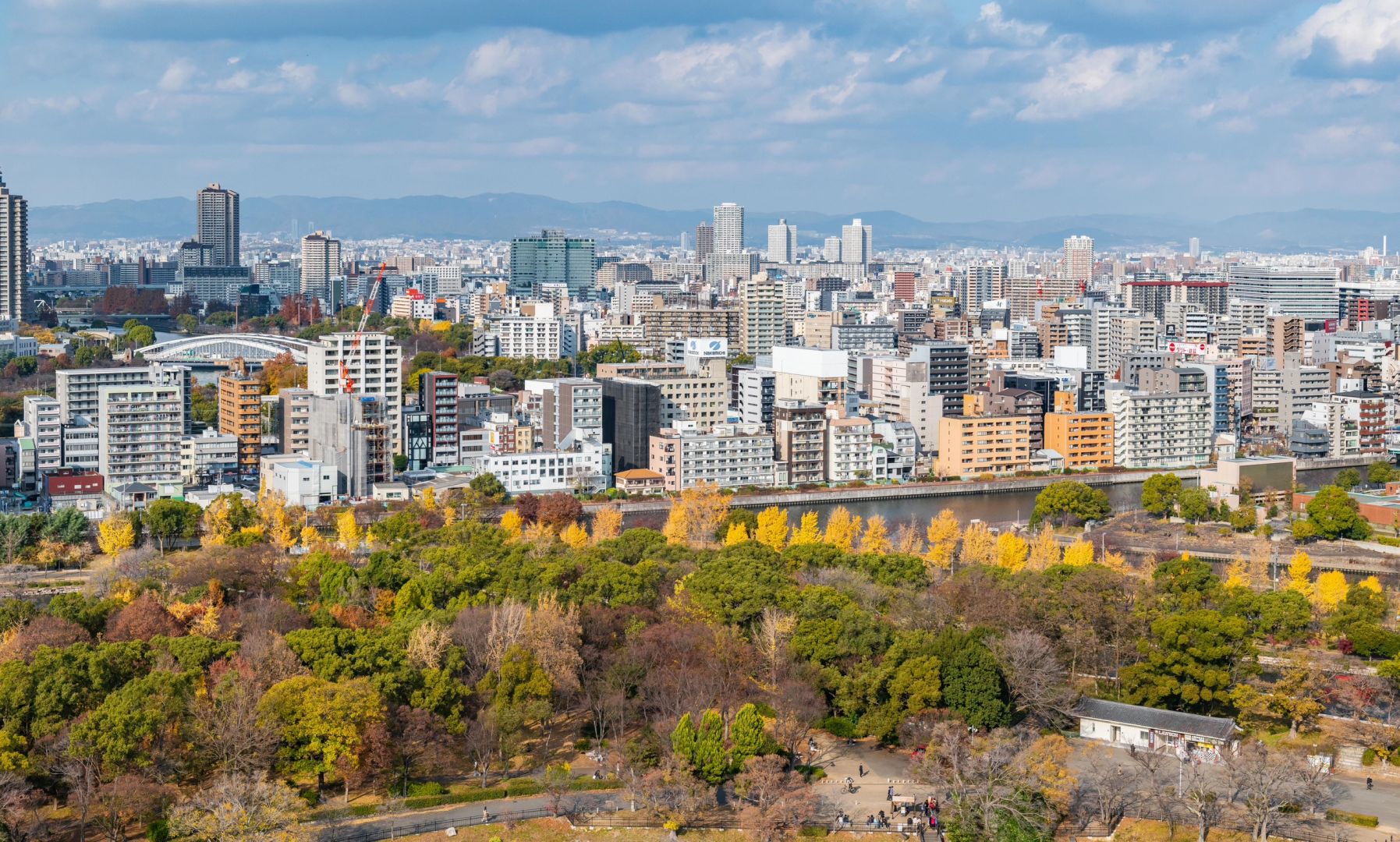 Osaka-Castle tower and the lake  are nice to take photos.Nishinomaru Garden go for shopping