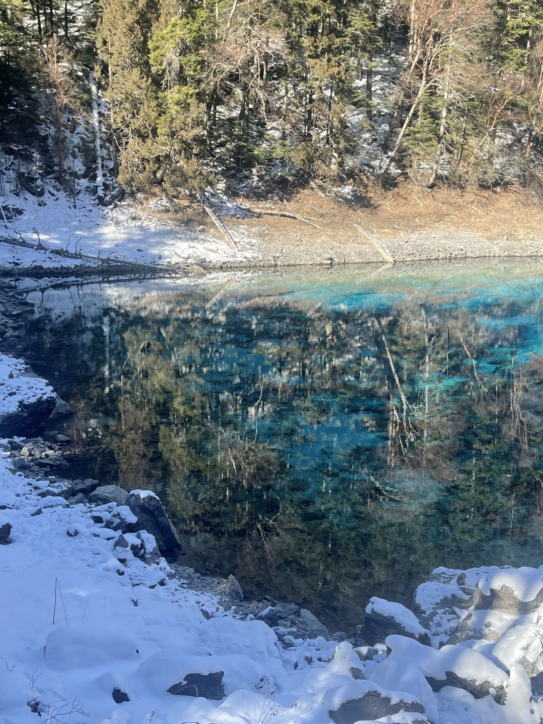Chengdu/Chongqing-In winter, Jiuzhaigou Valley Scenic and Historic Interest Area, Sichuan, looks like a beautiful fairy tale world!