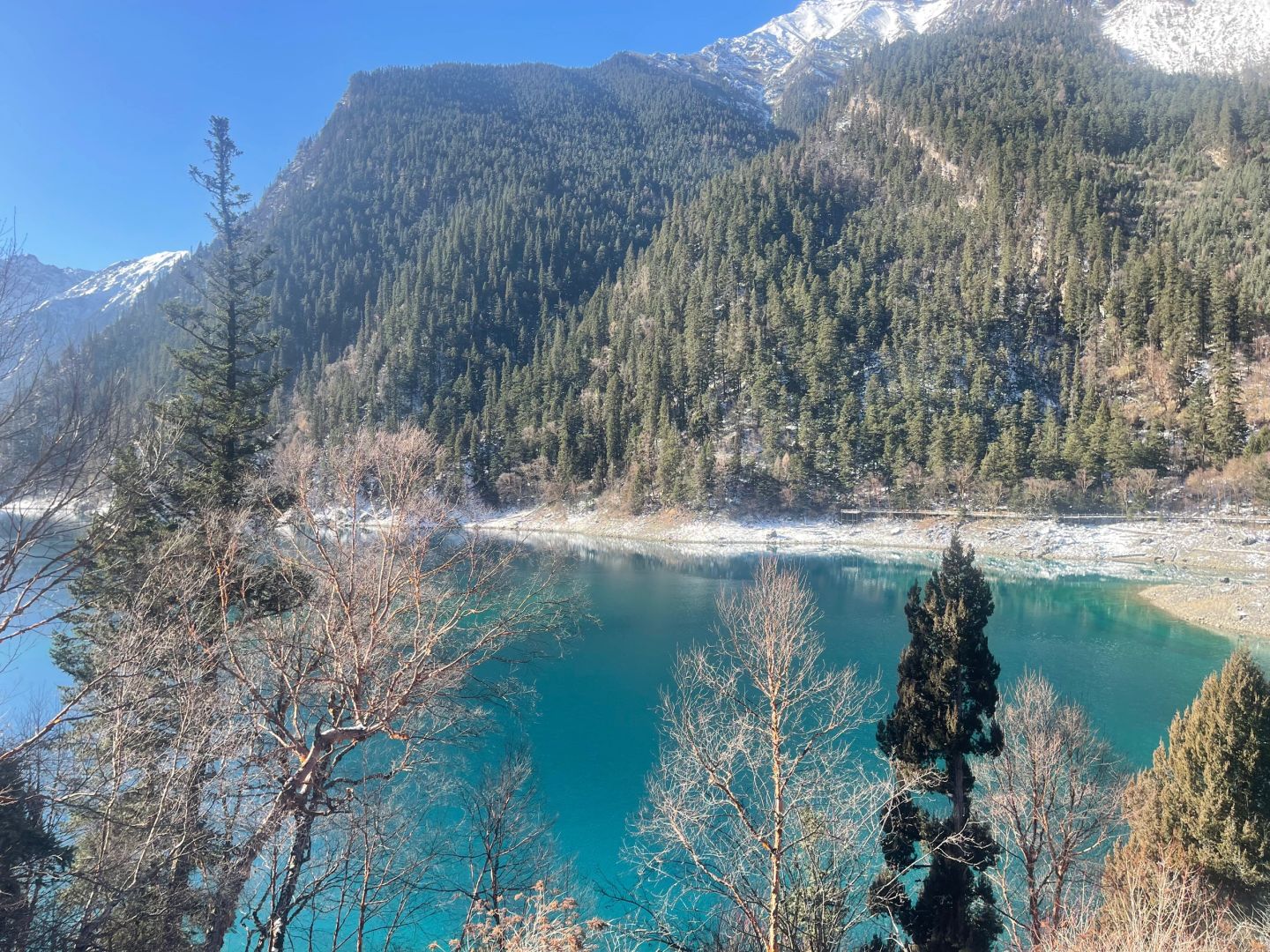 Chengdu/Chongqing-In winter, Jiuzhaigou Valley Scenic and Historic Interest Area, Sichuan, looks like a beautiful fairy tale world!