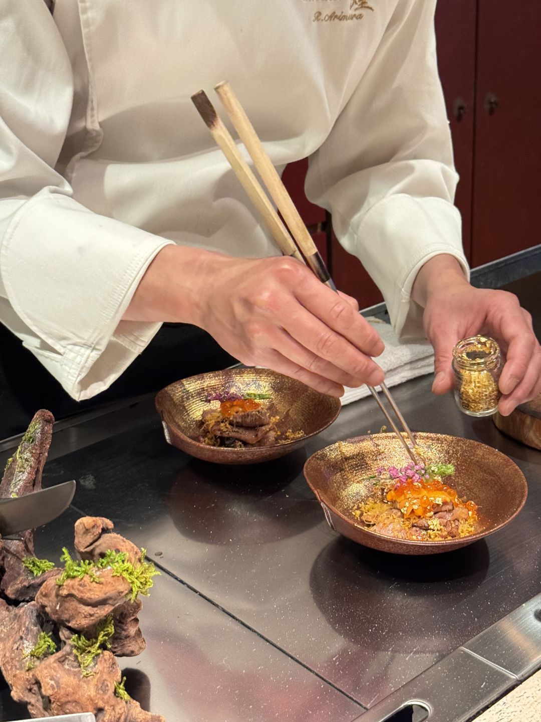 Osaka-Had a beautiful meal in Teppanyaki Omakase with a sense of ceremony