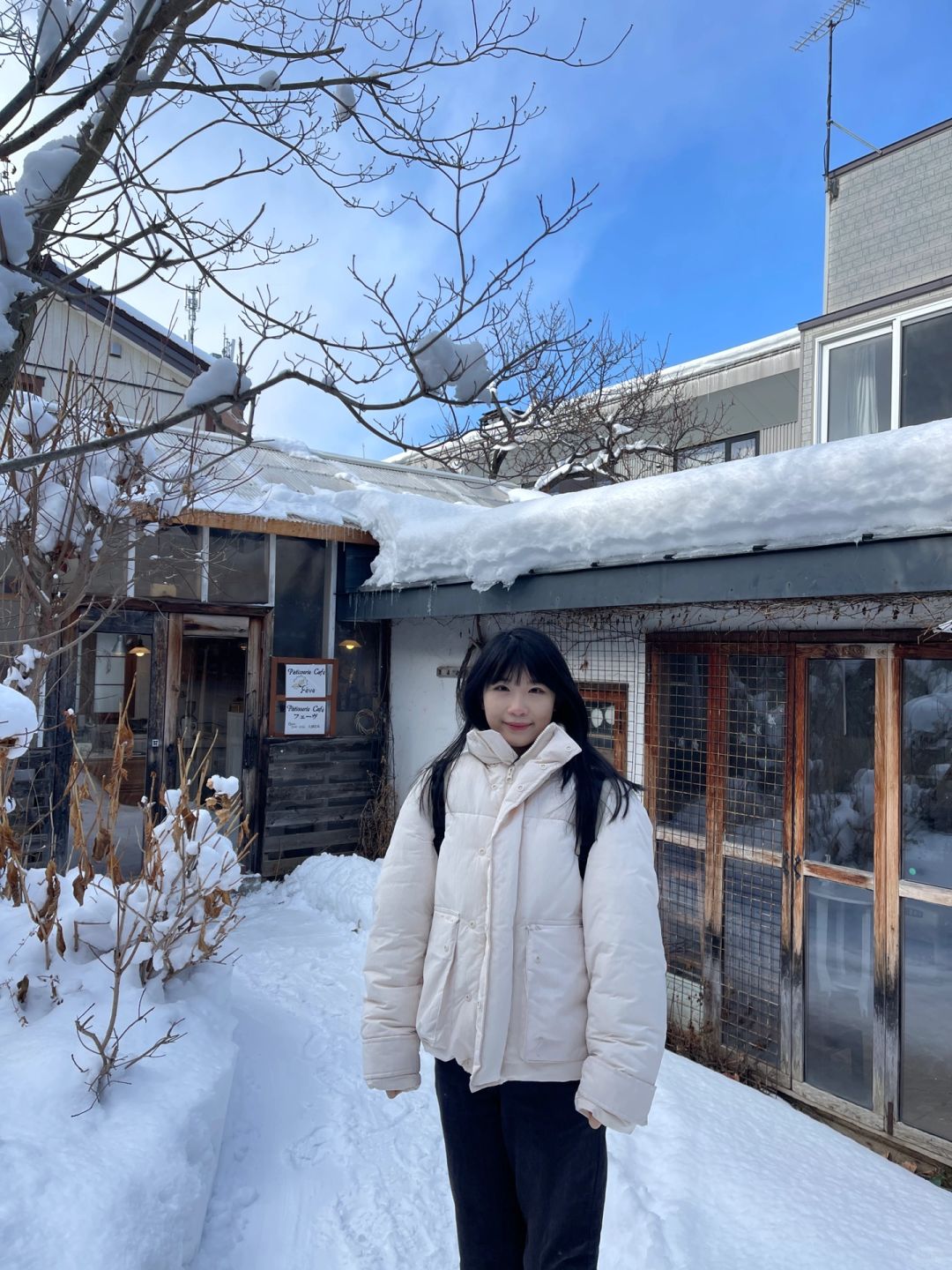 Sapporo/Hokkaido-Quiet time after snow,go to cute Patisserie Cafe Feve with good-looking and eye-catching desserts
