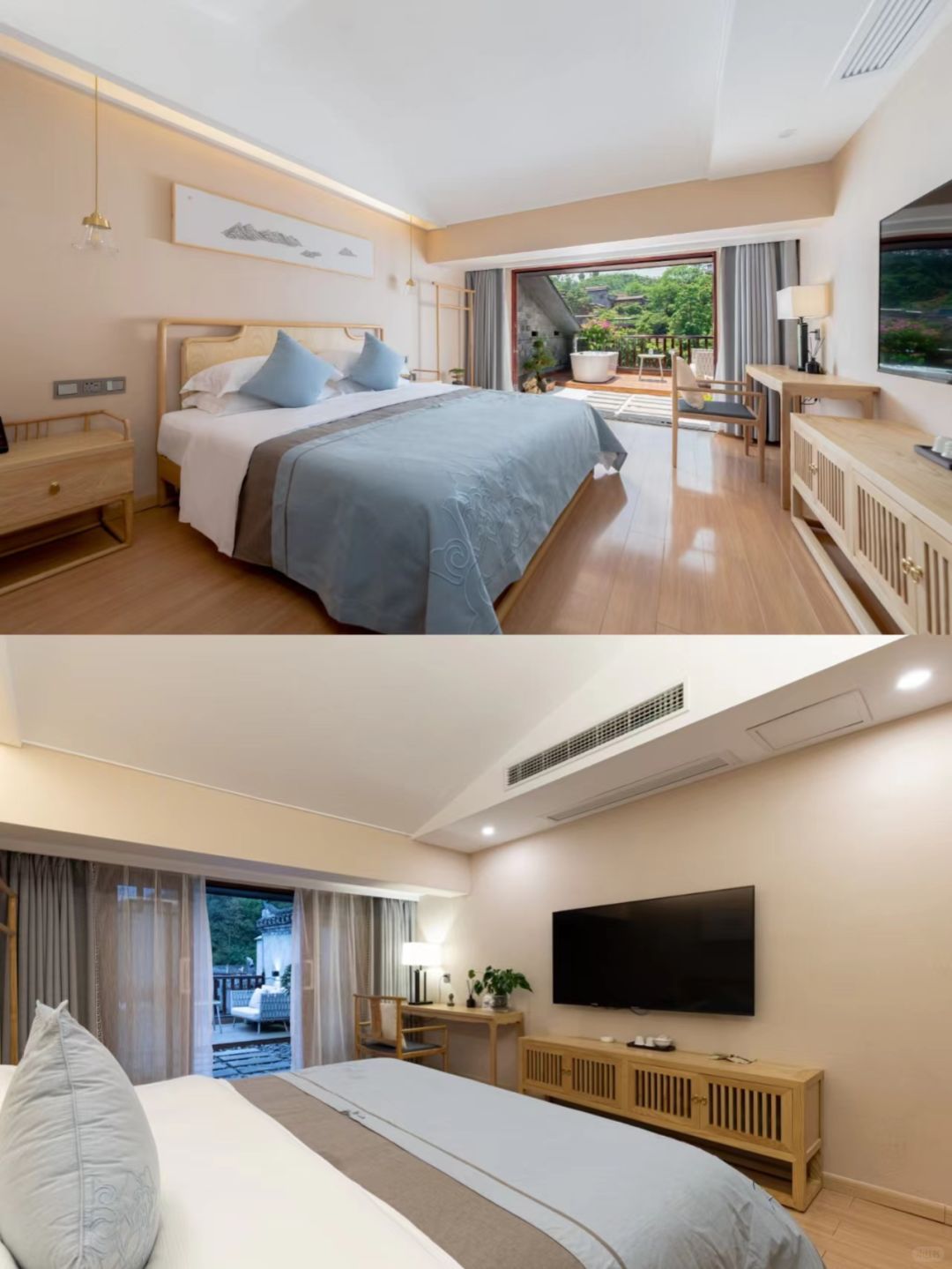 Changsha-Changsha Phoenix Sulu Lotus · Pushuju Hotel has a spacious view from the top balcony, offering a panoramic view of the entire Tuojiang River!