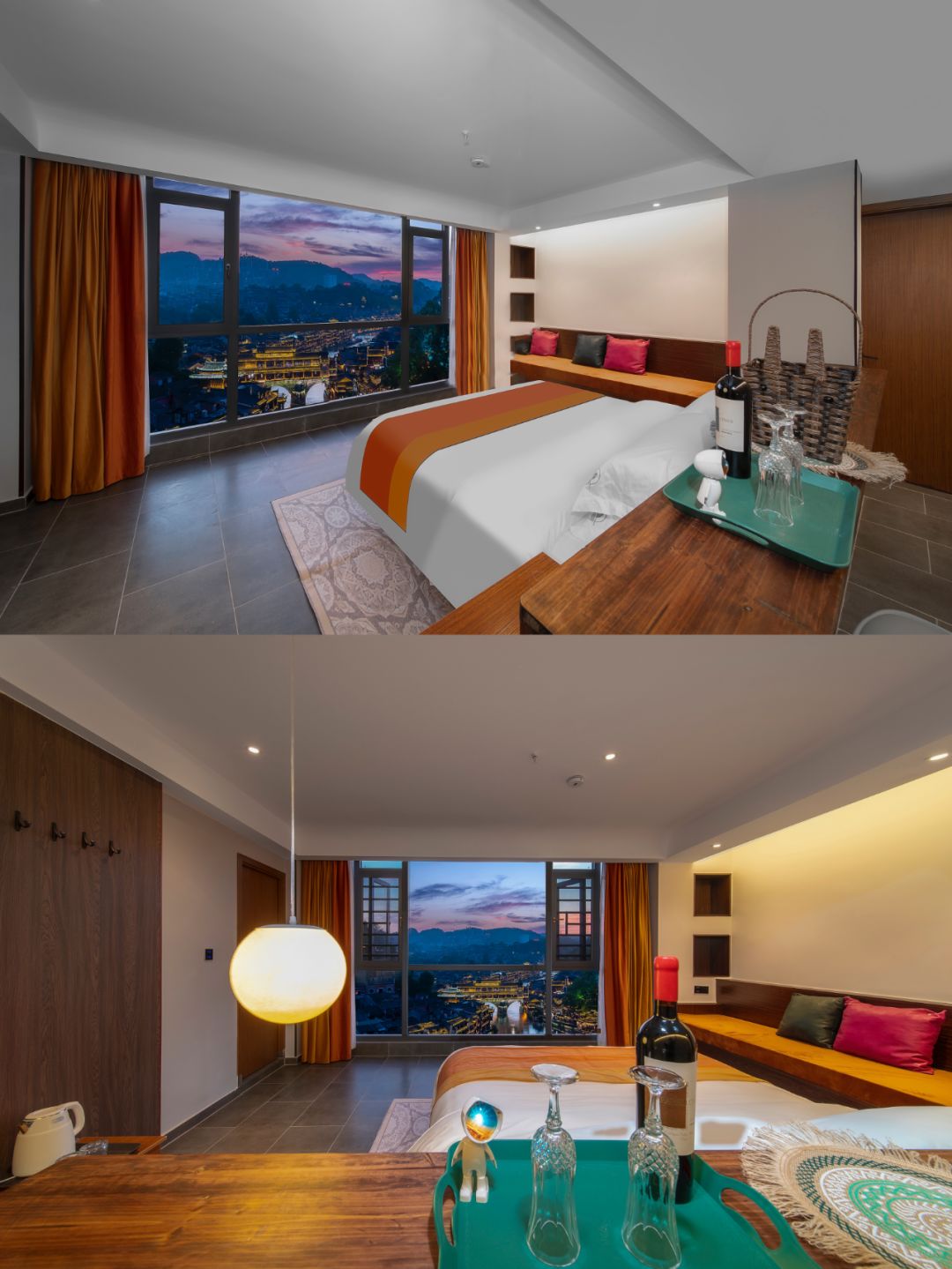 Changsha-Changsha Phoenix Home Mingyue Hotel cleverly incorporates the unique customs of the Tujia and Miao ethnic groups in western Hunan into its interior design!