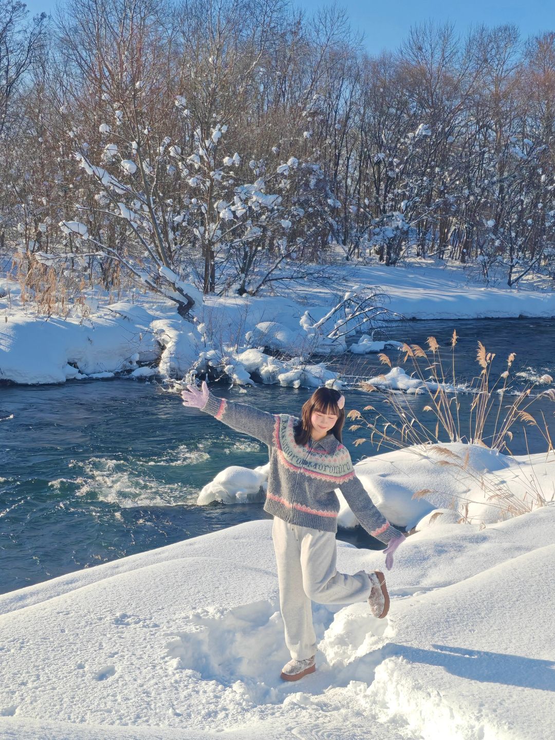 Sapporo/Hokkaido-It was snowing heavily in Asahikawa Palace Park, ?and there was no one there