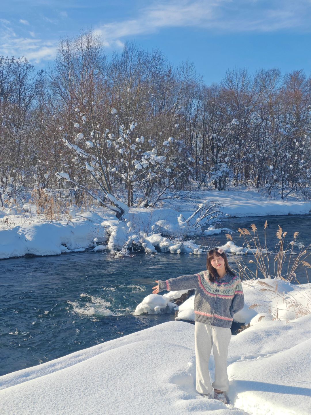 Sapporo/Hokkaido-It was snowing heavily in Asahikawa Palace Park, ?and there was no one there