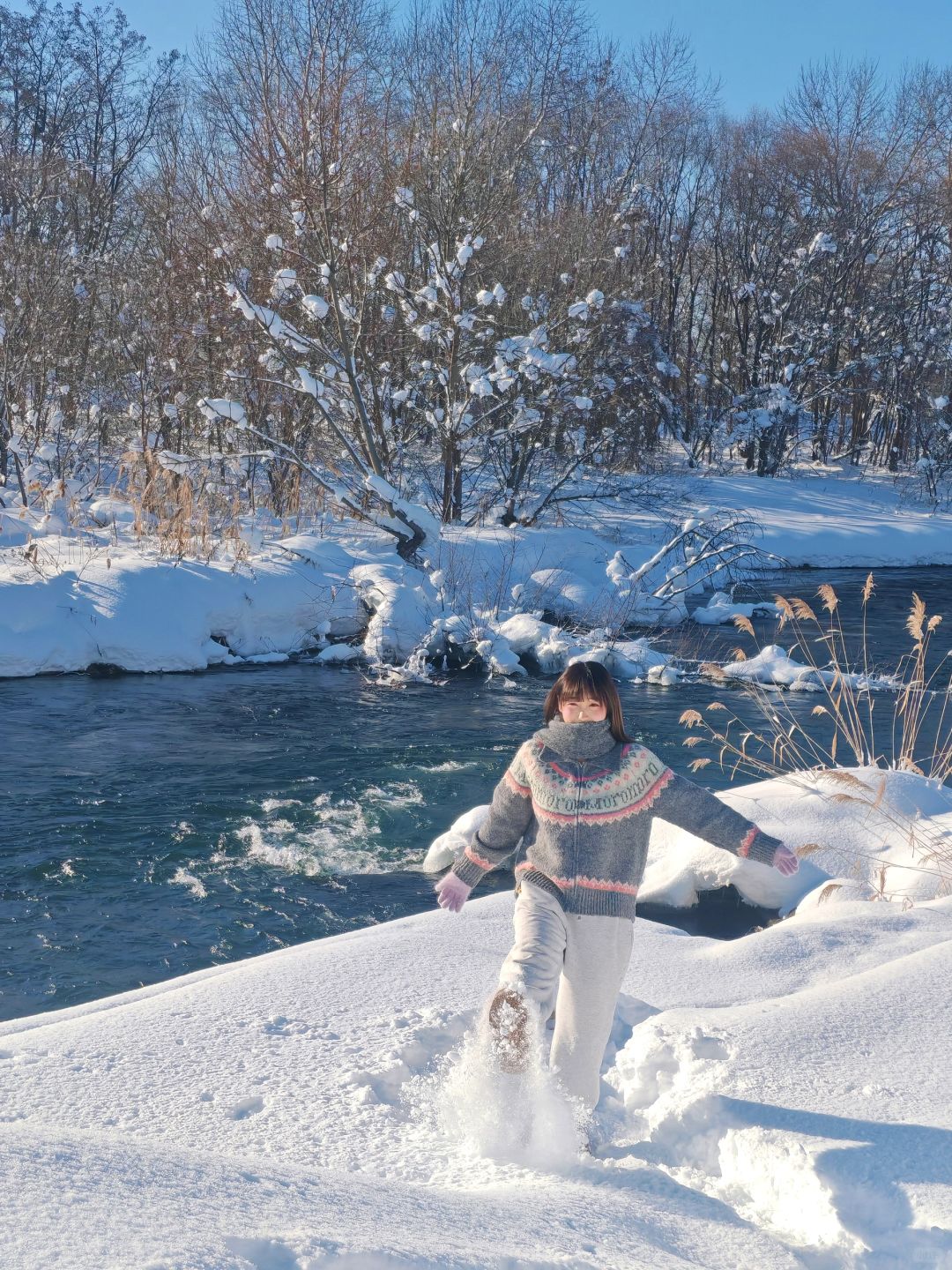 Sapporo/Hokkaido-It was snowing heavily in Asahikawa Palace Park, ?and there was no one there