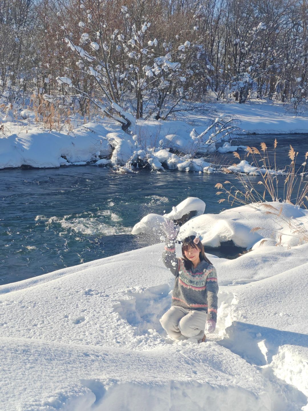 Sapporo/Hokkaido-It was snowing heavily in Asahikawa Palace Park, ?and there was no one there