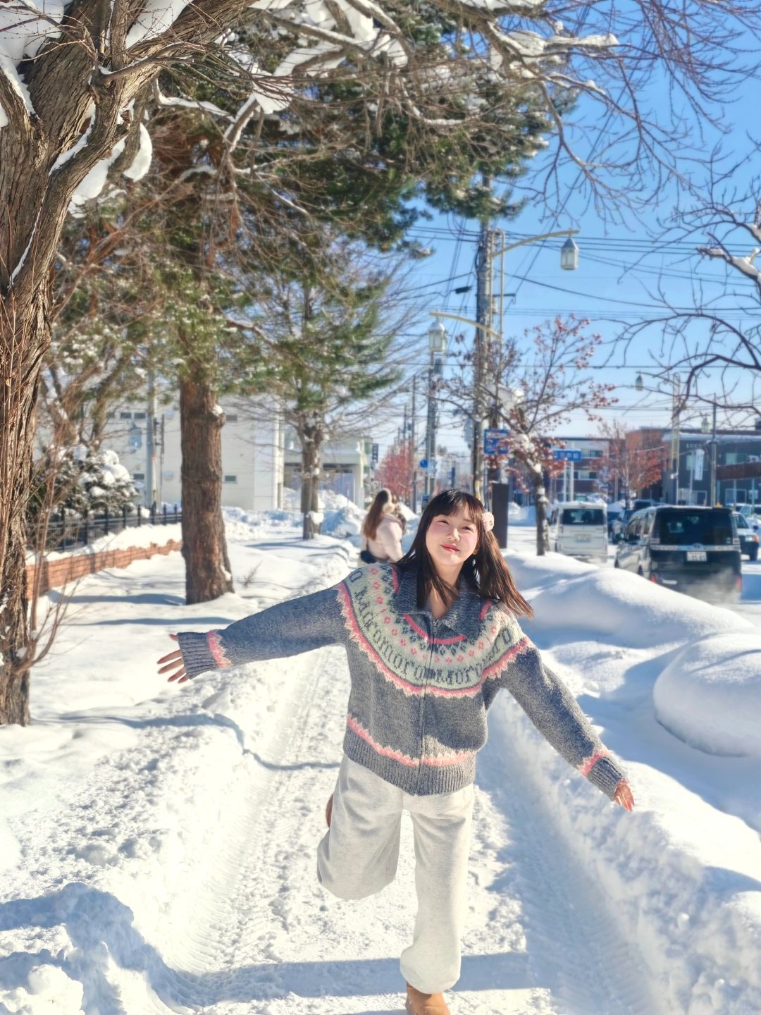 Sapporo/Hokkaido-It was snowing heavily in Asahikawa Palace Park, ?and there was no one there