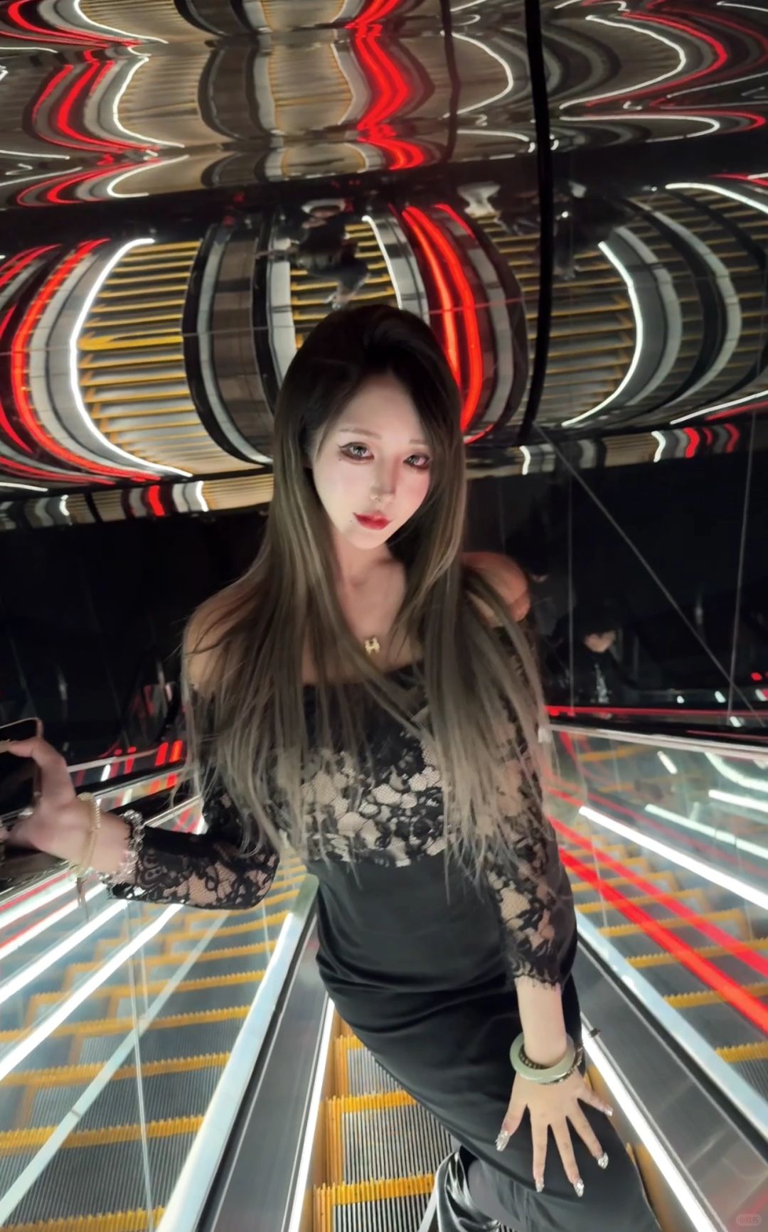 Tokyo-A large nightclub:Zerotokyo in Shinjuku with futuristic handle elevators