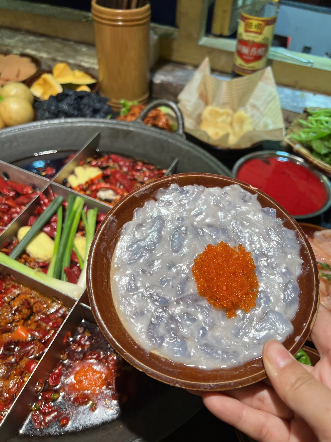 Chengdu/Chongqing-Chongqing Wuyi Restaurant, lotus root starch looks exquisite and tastes very good!